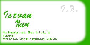 istvan nun business card